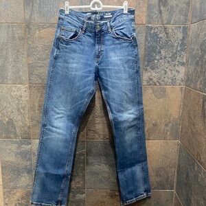 Wrangler Men's Slim Straight Blue Jeans (Worn) Good Condition